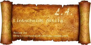 Lintscheidt Attila névjegykártya